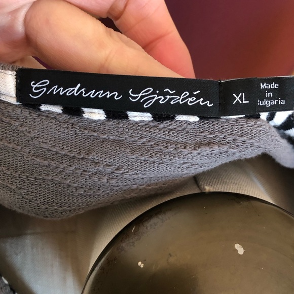 Gudrun Sjoden knit cotton gray cardigan with double buttons xl - Picture 3 of 6